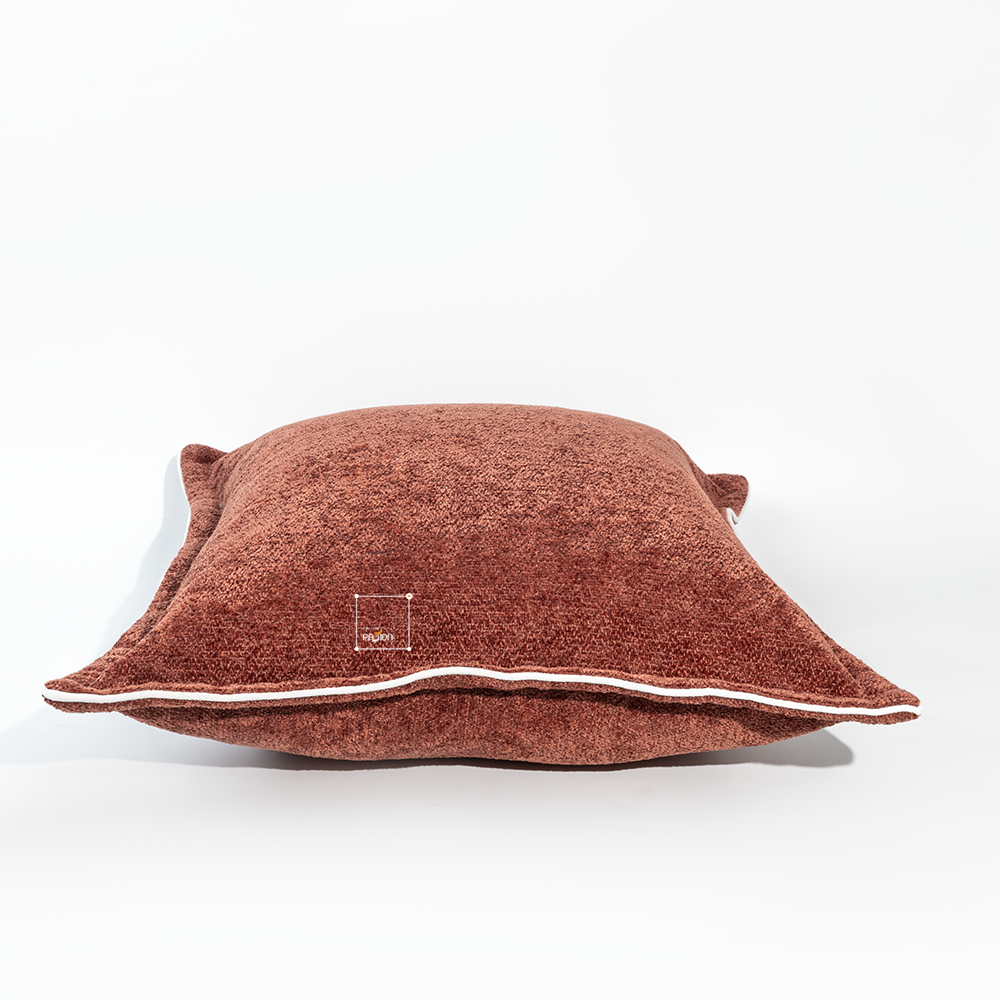 Vỏ Gối Tựa Lưng Sofa Thêu Hình Ngựa Boho Cam Đất