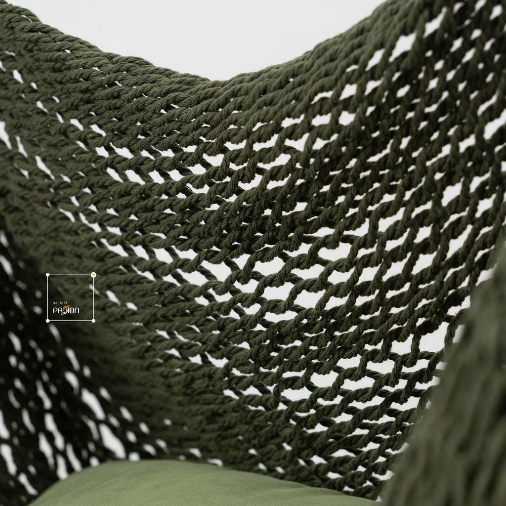 Ghế Võng Lưới Treo Trong Nhà Ngoài Trời Tua Rua Chân Võng