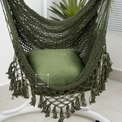 Ghế Võng Lưới Treo Trong Nhà Ngoài Trời Tua Rua Chân Võng