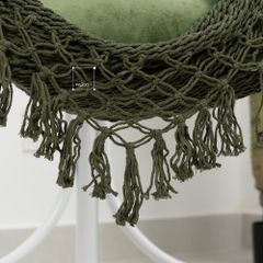 Ghế Võng Lưới Treo Trong Nhà Ngoài Trời Tua Rua Chân Võng