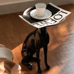 Bàn Trà Decor Hình Chú Chó Minimalist Có Khay Trà Nghệ Thuật