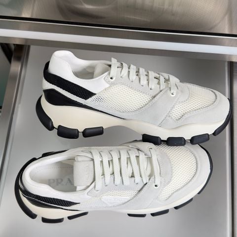 GIÀY SNEAKER NAM NỮ PRAD* PHOM CHUNKY SPORTY-LUXURY DA BÒ PHỐI MESH