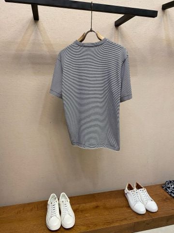 ÁO THUN NAM NỮ L V STRIPED JACQUARD TEE DỆT SỌC TƯƠNG PHẢN
