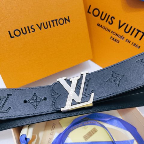 THẮT LƯNG NAM LV* BẢN 4CM DA BÒ HAI MẶT KHÓA INOX BẠC NAM TÍNH