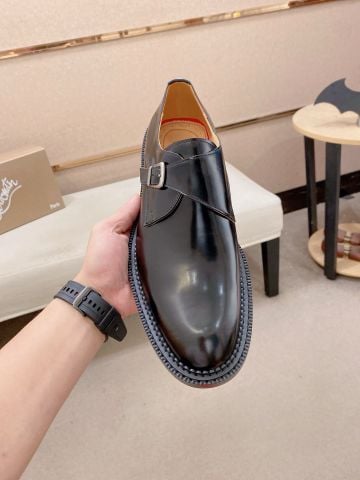 GIÀY MONK STRAP NAM CL DA BÒ BÓNG RED SOLE, PHOM DRESS SHOE SẮC NÉT