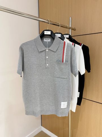 ÁO POLO NAM TB DỆT KIM LEN MỎNG PHỐI SỌC SIGNATURE TÚI NGỰC THANH LỊCH
