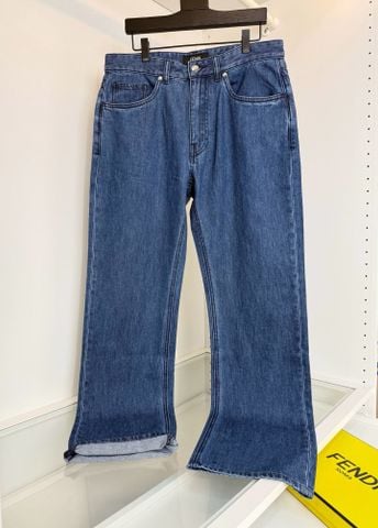 QUẦN JEANS NAM F*DI DÁNG STRAIGHT LEG DENIM CAO CHI PATCH DA FF SANG TRỌNG