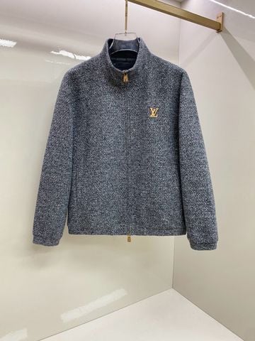 ÁO KHOÁC NAM NỮ L V PHOM BLOUSON CỔ ĐỨNG – WOOL-BLEND SỢI MELANGE