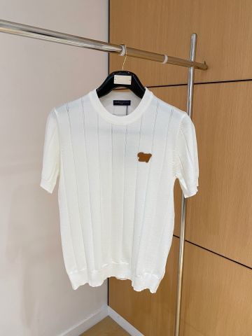 ÁO LEN CỘC TAY NAM L V DỆT KIM GÂN NỔI PHỐI PATCH LOGO DA SANG TRỌNG