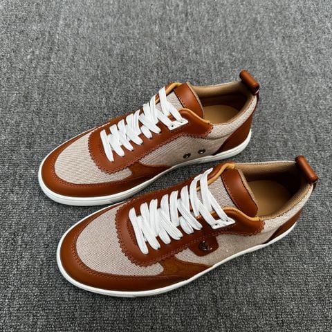 GIÀY NAM Lou.bou.tin* GERMAN TRAINER LOW – PHỐI DA & VẢI DỆT, ĐẾ ĐỎ BIỂU TƯỢNG