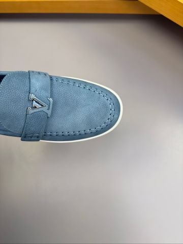 GIÀY LOAFER NAM L V  PHOM MOCCASIN THỂ THAO DA BÊ GRAINED LEATHER