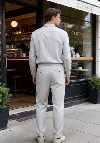 QUẦN ÂU NAM Z G PHOM TAPERED XẾP LY, CẠP TĂNG CHỈNH MAY ĐO