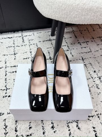 GIÀY CAO GÓT NỮ DR* DÁNG MARY JANE MŨI VUÔNG DA BÓNG