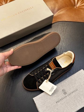 GIÀY SNEAKER NAM B C LEATHER & SUEDE LOW-TOP – DA BÒ PHỐI SUEDE, ĐẾ CAO SU MỎNG