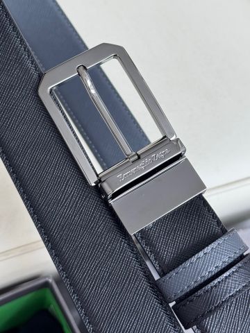 THẮT LƯNG NAM KHÓA KIM XOAY 2 MẶT DA BÒ VÂN SAFFIANO BẢN 3.5CM