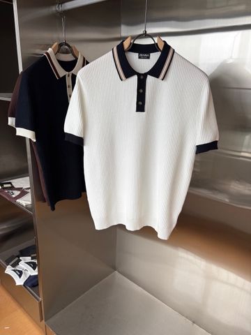 ÁO POLO NAM DỆT KIM JACQUARD HỌA TIẾT NỔI CỔ PHỐI TƯƠNG PHẢN