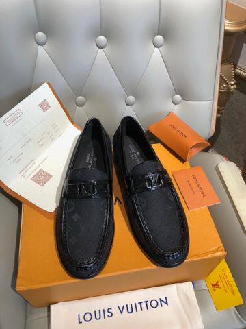 LOAFER NAM L V MAJOR MONOGRAM ĐEN – QUAI DA BÓNG PHỐI LV INITIALS