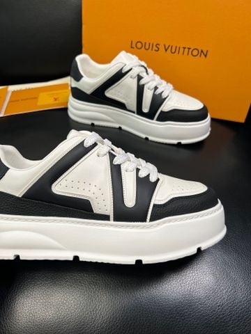 GIÀY NAM SNEAKER LV* TRAINER PHỐI TRẮNG–ĐEN, FORM THỂ THAO THỜI THƯỢNG