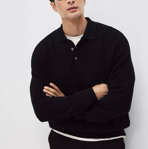 ÁO LEN DỆT NAM LP* CỔ POLO Ý LEN MERINO PHA PIMA COTTON PHOM