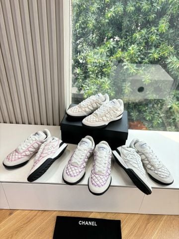 Giày thể thao nữ CHNEL* sneaker quilting 2025 da cừu đế dày thời trang