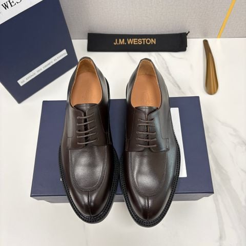 GIÀY TÂY NAM JMW DERBY PHÁP TỐI GIẢN – FORM SANG TRỌNG, DA BÊ Ý MƯỢT, KHÍ CHẤT QUÝ ÔNG