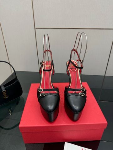 SANDAL CAO GÓT NỮ VLTN MŨI NHỌN VLOGO SIGNATURE ĐẾ PLATFORM CAO 14CM