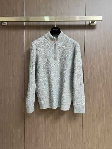 ÁO LEN NAM KTN CỔ ĐỨNG TỐI GIẢN – HỌA TIẾT DỆT NỔI TINH TẾ