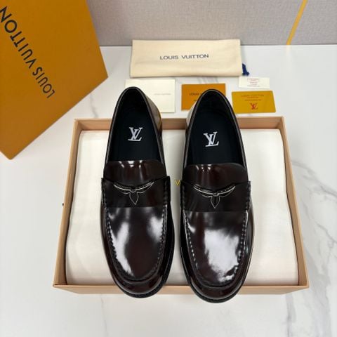 GIÀY NAM LOAFER L V – DA BÓNG GƯƠNG, LOGO KIM LOẠI TINH GỌN