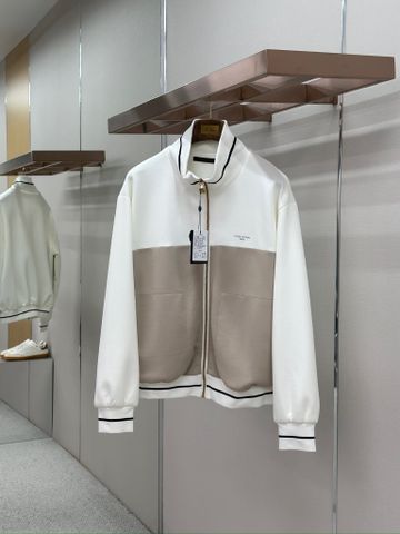 ÁO KHOÁC NAM L V CỔ ĐỨNG PHỐI MẢNG THANH LỊCH – LOGO THÊU TINH TẾ