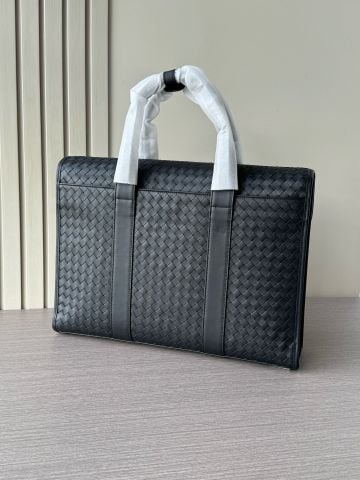 CẶP TÀI LIỆU NAM BV INTRECCIATO BRIEFCASE DA BÒ WAXED WOVEN PHOM HỘP SANG TRỌNG
