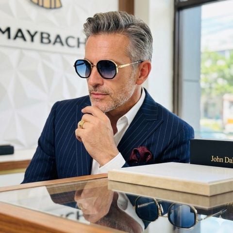 KÍNH MẮT NAM JD DÁNG ĐA GIÁC VIỀN BỌC SANG TRỌNG