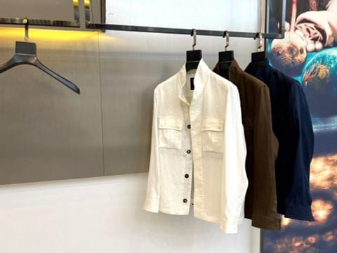 ÁO KHOÁC NAM CỔ ĐỨNG 100% LINEN PHOM FIELD JACKET TÚI HỘP NGỰC THANH LỊCH