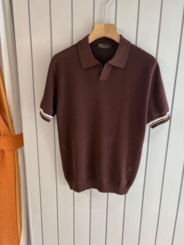 ÁO POLO NAM LP DỆT KIM HỌA TIẾT QUẢ TRÁM CỔ MỞ VIỀN TAY TINH TẾ