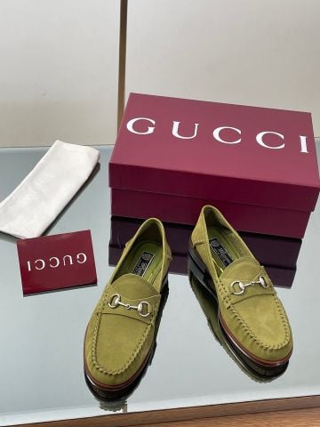 GIÀY LƯỜI NỮ GUCC* DA LỘN MỀM MẠI KHÓA NGỰA CỔ ĐIỂN