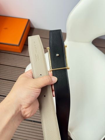 THẮT LƯNG NAM Herme*  DA HAI MẶT BẢN 3.8CM – KHÓA THÉP CAO CẤP