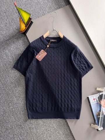 ÁO THUN NAM L P KNIT CABLE TEXTURE COTTON–SILK BLEND –