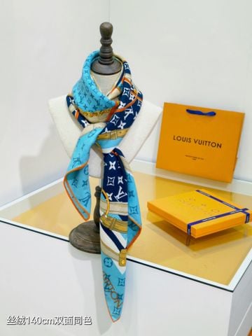 KHĂN CHOÀNG NỮ L*V  HỌA TIẾT FLOWER AND STRAPS SANG TRỌNG*