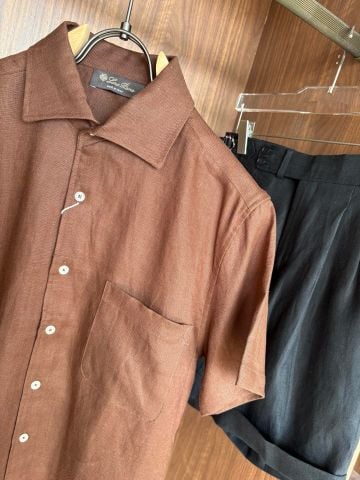 SET NAM L P 100% LINEN SHIRT & PLEATED SHORTS – RELAXED TAILORING CO-ORD SET