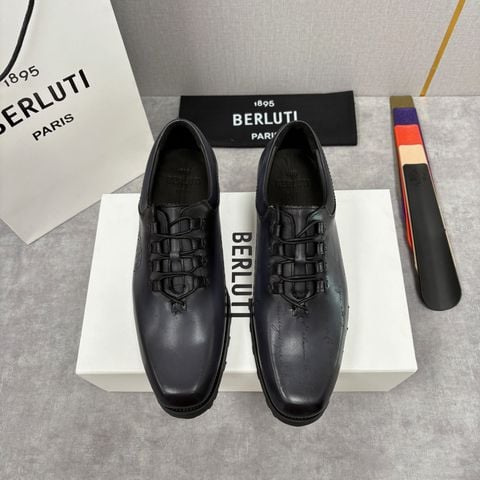 GIÀY NAM BERLUTTI  * DERBY SCRITTO PATINA COGNAC