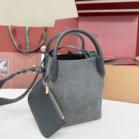 TÚI XÁCH NAM NỮ L P BALE SMALL BUCKET DA BÊ GRAINED NUBUCK PHOM XÔ MỀM