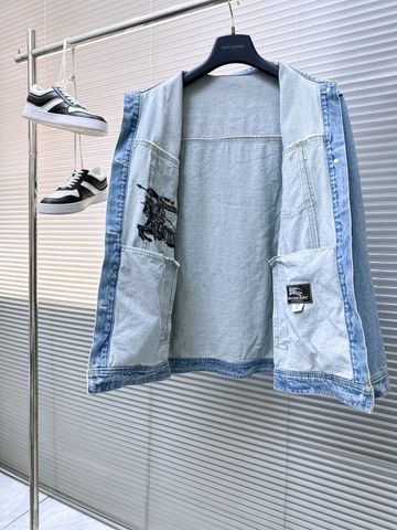 ÁO KHOÁC JEAN NAM BBR DÁNG CỔ BẺ THÊU KỴ SĨ NGỰA NỔI BẬT PHONG CÁCH CAO CẤP