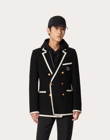 ÁO BLAZER NAM VAL* DOUBLE-BREASTED VIỀN TƯƠNG PHẢN,