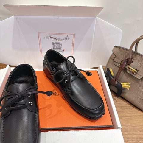 GIÀY MOCCASSIN NAM NỮ HERM* TRAIL DA HẠT PHỐI DA LỲ,