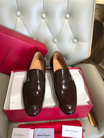 GIÀY NAM LOAFER FRG GANCINI  DA BÓNG THỦ CÔNG TUBULAR