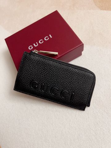 VÍ THẺ UNISEX GUCC*  DA HẠT ĐEN – PHOM MỎNG SANG TRỌNG