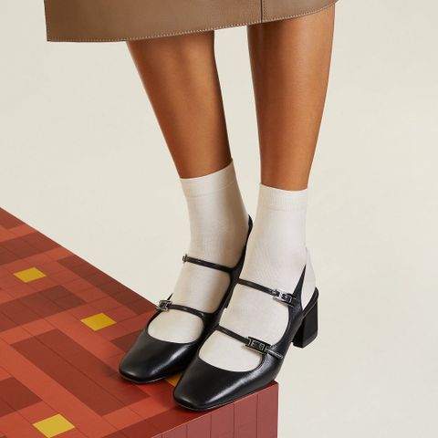 GIÀY CAO GÓT NỮ Herme*s MARY JANE SLINGBACK HAPI BUCKLE