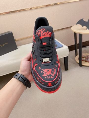 GIÀY NAM SNEAKER PP PHOM LOW-TOP HỌA TIẾT SKULL GRAFFITI ĐẾ ĐẠI BẢN