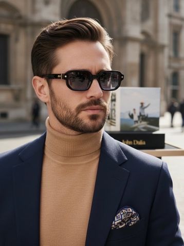 KÍNH MẮT NAM JOHN DALIA GỌNG ACETATE BẢN DÀY