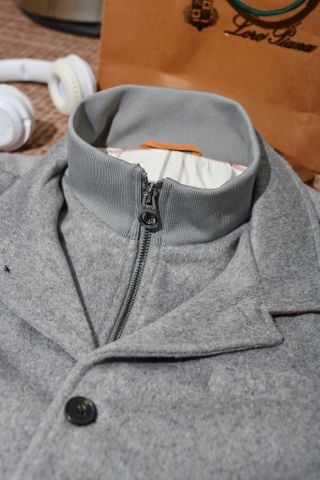 ÁO MĂNG TÔ NAM L P MARTINGALA – SINGLE-BREASTED, CỔ HAI LỚP, CASHMERE PHA LEN