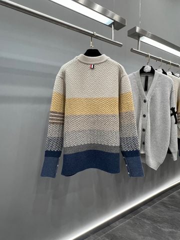 ÁO LEN NAM NỮ MS PHỐI SỌC HERRINGBONE – LEN DỆT DÀY ẤM